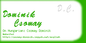 dominik csomay business card
